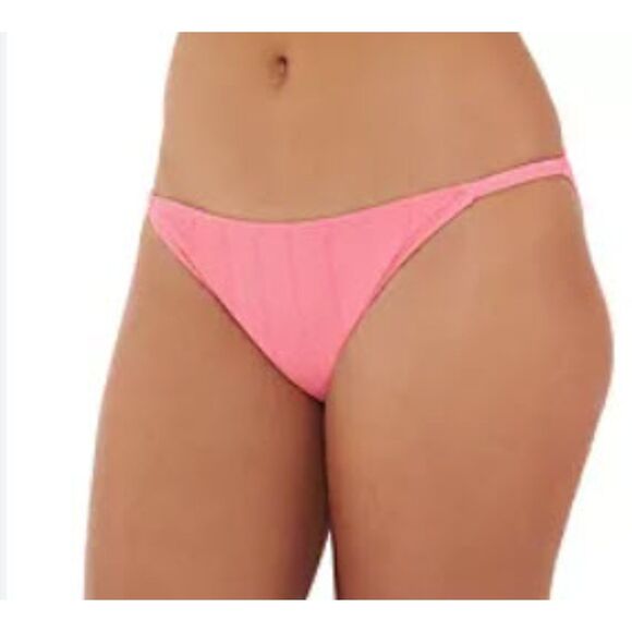 Ninety Nine Degrees Other - Juniors Ninety-Nine Degrees Pink Crinkle Bikini Swim Bottoms